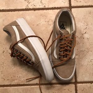 Vans Old Skool Tan with Leather Laces